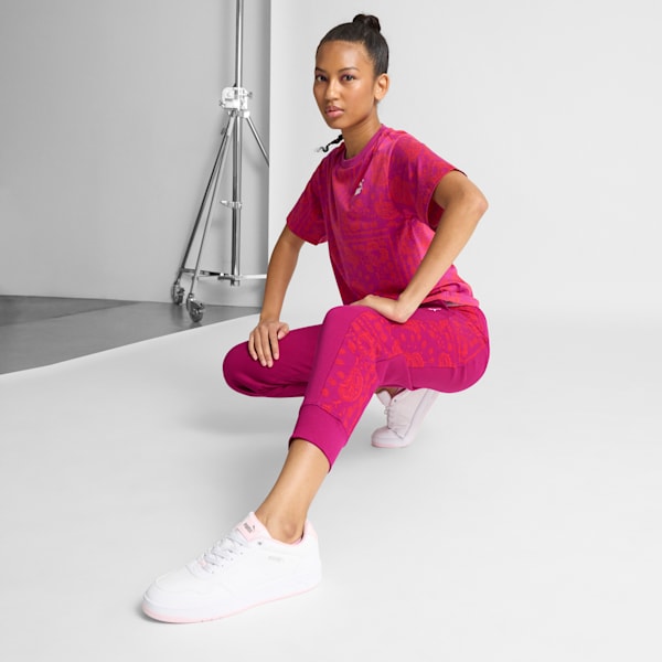 Pants ESS+ Paisley AOP para mujer, Magenta Gleam, extralarge