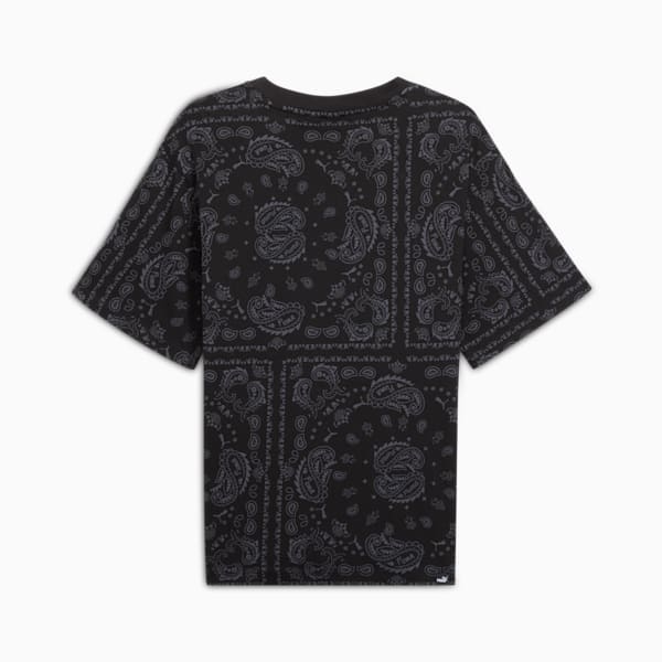 ESS+ Paisley AOP Women's Tee, PUMA Black, extralarge