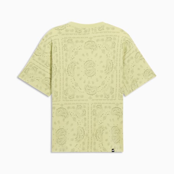 Camiseta de mujer ESS+ Paisley AOP, Pistachio Green, extralarge