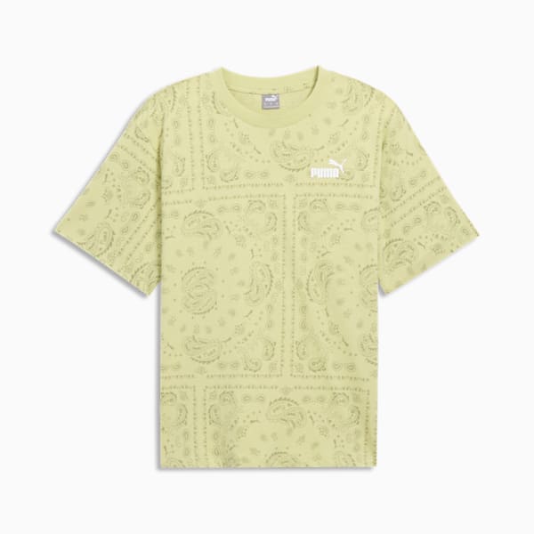 Camiseta de mujer ESS+ Paisley AOP, Pistachio Green, extralarge
