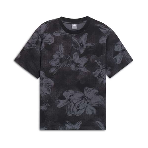 ESS+ Floral AOP Women's Tee, PUMA Black, extralarge