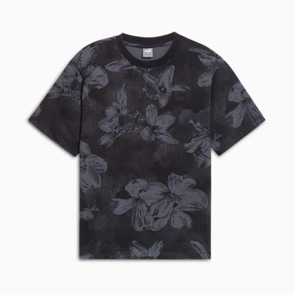 Playera con estampado integral para mujer ESS+ Floral, PUMA Black, extralarge