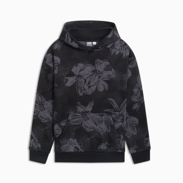 ESS+ Floral AOP Women's Hoodie, PUMA Black, extralarge