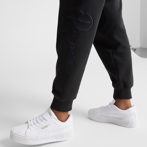 Pantalon de sport à logo Script Femme, PUMA Black, extralarge