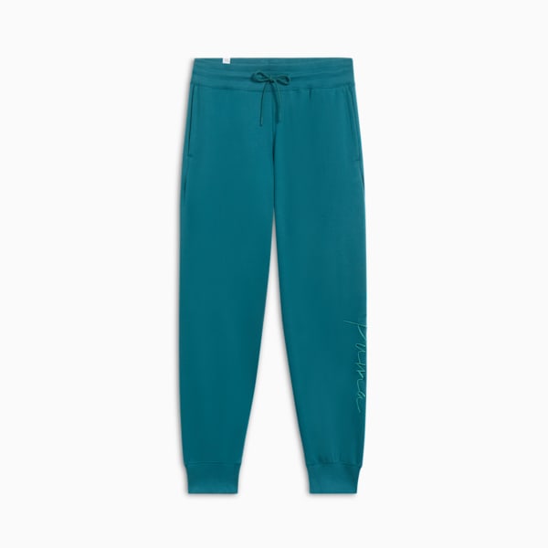 Pantalon de sport à logo Script Femme, Cold Green, extralarge