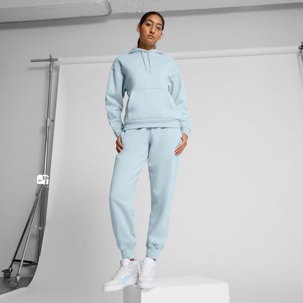 Script Logo Women's Sweatpants, Frosted Dew, extralarge