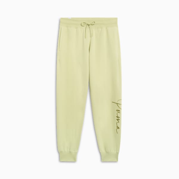 Script Logo Women's Sweatpants, Pistachio Green, extralarge