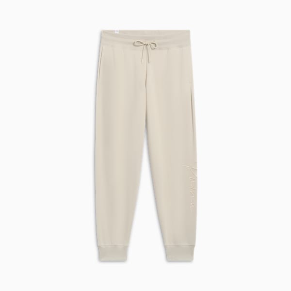 Pantalon de sport à logo Script Femme, Desert Dust, extralarge