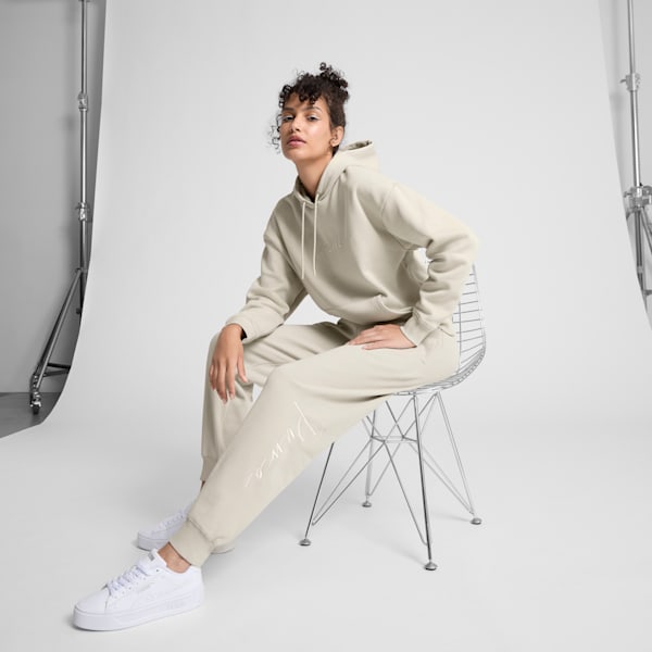 Pants para mujer Script Logo, Desert Dust, extralarge