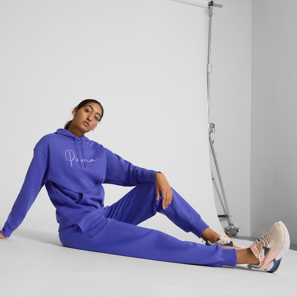 Script Logo Women's Sweatpants, Lapis Lazuli, extralarge