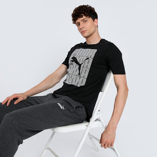 Graphics Wording Men's Tee, PUMA Black, extralarge-IND