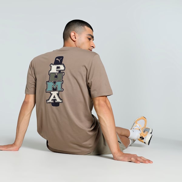 Graphics PUMA Back Men's Tee, Totally Taupe, extralarge-IND