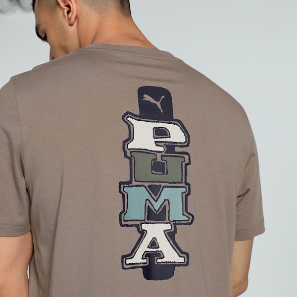 Graphics PUMA Back Men's Tee, Totally Taupe, extralarge-IND