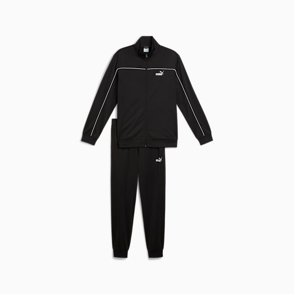 Men's Poly Piping Tracksuit, PUMA Black, extralarge-IND