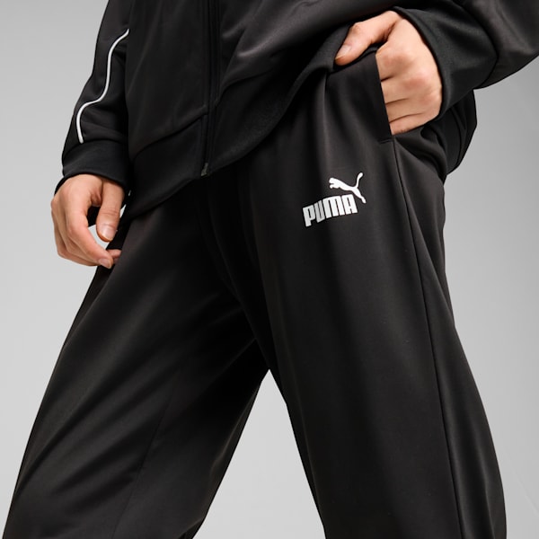 Men's Poly Piping Tracksuit, PUMA Black, extralarge-IND