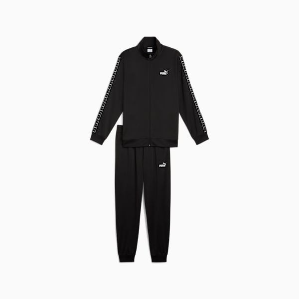 Men's Poly Tape Tracksuit, PUMA Black, extralarge-IND