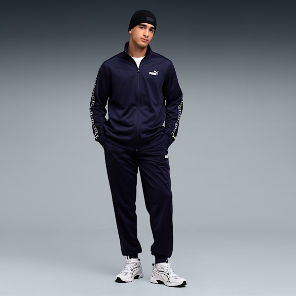 Men's Poly Tape Tracksuit, New Navy, extralarge-IND