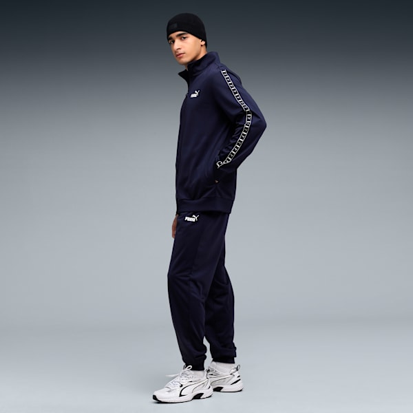 Men's Poly Tape Tracksuit, New Navy, extralarge-IND