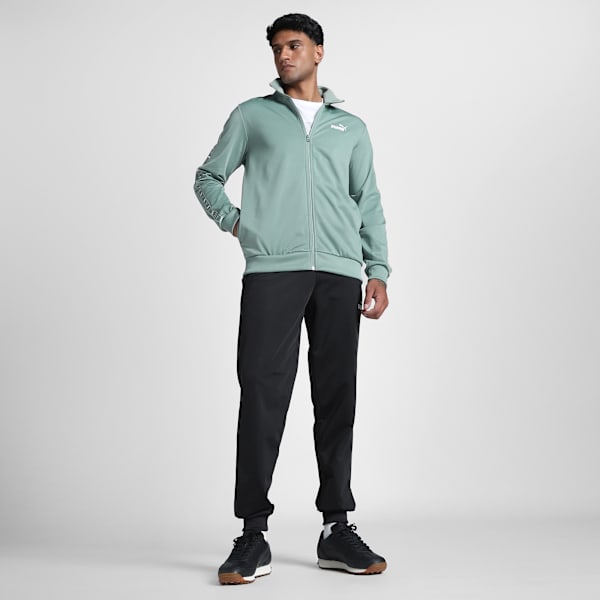 Men's Poly Tape Tracksuit, Green Moon, extralarge-IND