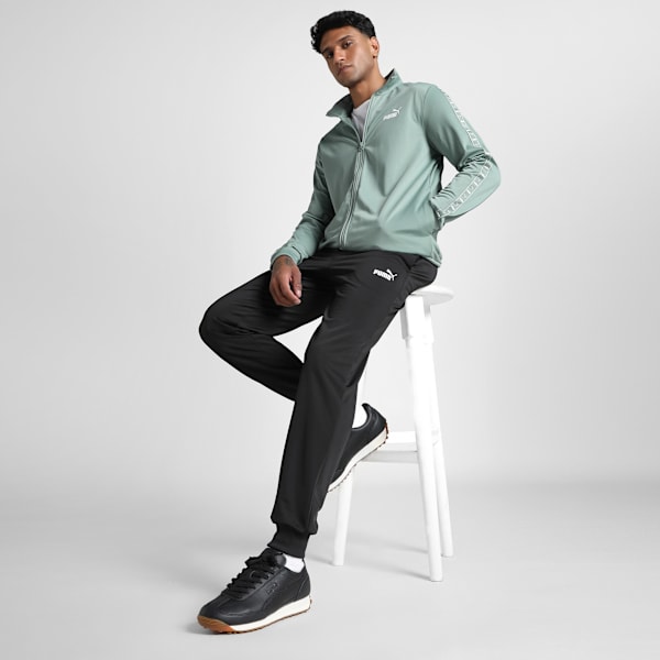 Men's Poly Tape Tracksuit, Green Moon, extralarge-IND