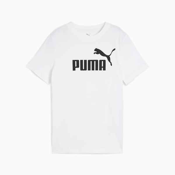 Essentials No. 1 Logo Big Kids' Tee, PUMA White, extralarge