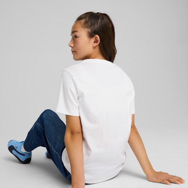 Essentials No. 1 Logo Big Kids' Tee, PUMA White, extralarge