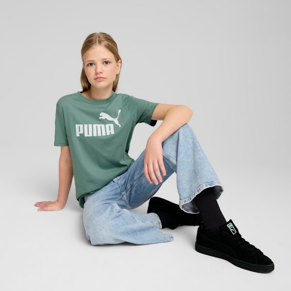 Essentials No. 1 Logo Big Kids' Tee, Green Moon, extralarge