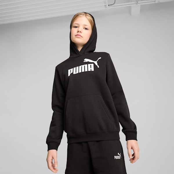 Essentials No. 1 Logo Big Kids' Hoodie, PUMA Black, extralarge