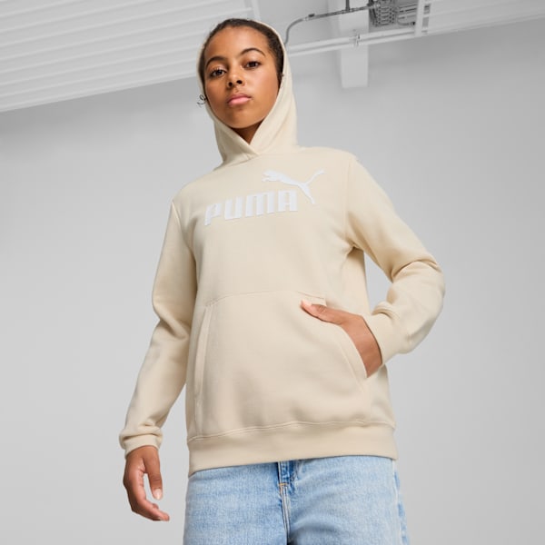 ESS No. 1 Logo Fleece Hoodie Youth, Alpine Snow, extralarge