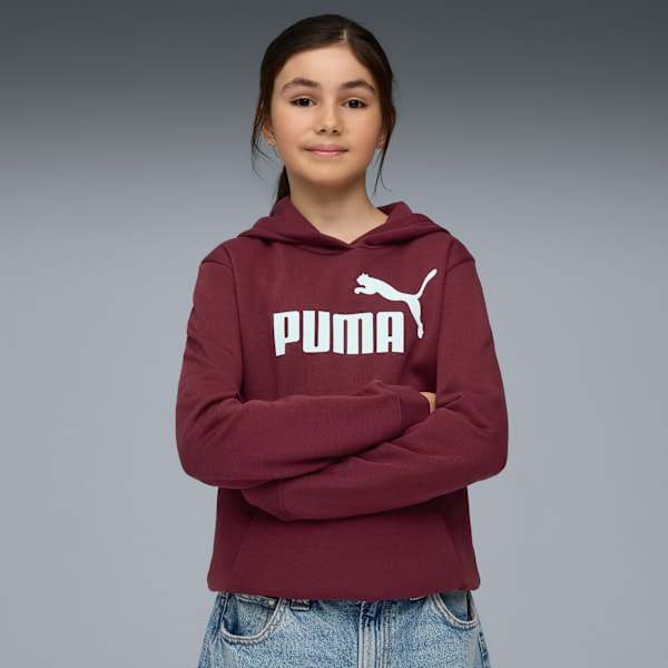 Essentials No. 1 Logo Big Kids' Hoodie, Ruby Shimmer, extralarge