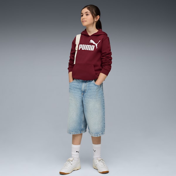 Sudadera con capucha para niños grandes logotipo Essentials No. 1, Ruby Shimmer, extralarge