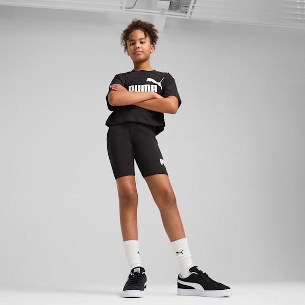 Essentials No. 1 Logo Big Kids' Short Leggings, PUMA Black, extralarge
