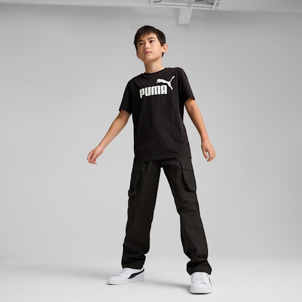 Essentials No. 1 Logo Big Kids' Tee, PUMA Black, extralarge