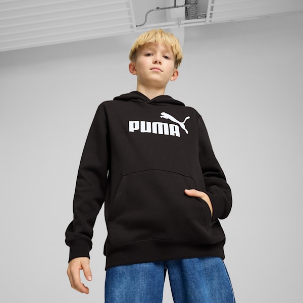 Essentials No. 1 Logo Big Kids' Fleece Hoodie, PUMA Black, extralarge
