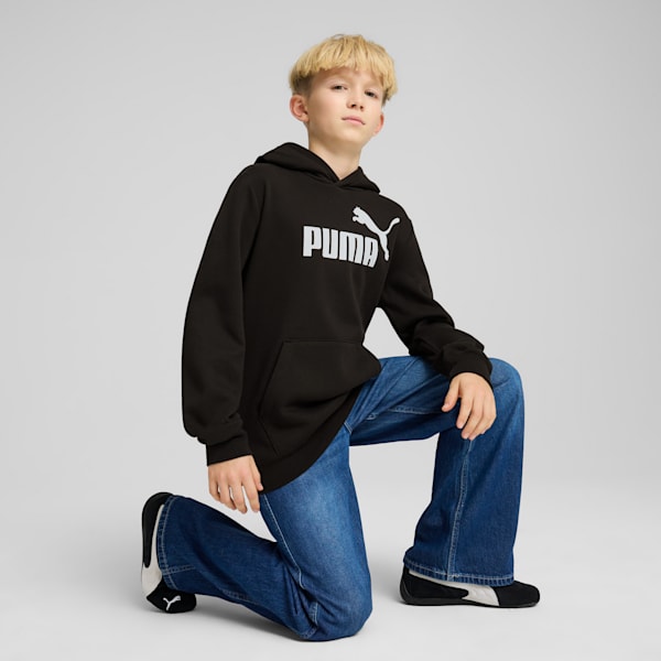Essentials No. 1 Logo Big Kids' Fleece Hoodie, PUMA Black, extralarge