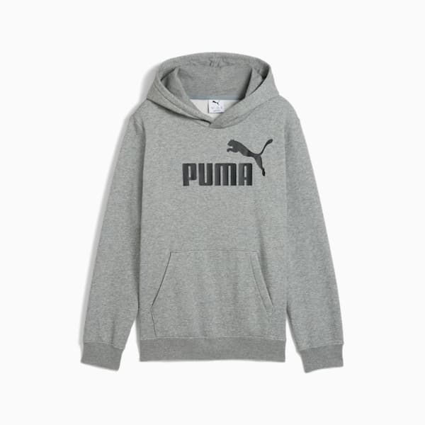 Essentials No. 1 Logo Big Kids' Fleece Hoodie, Medium Gray Heather, extralarge