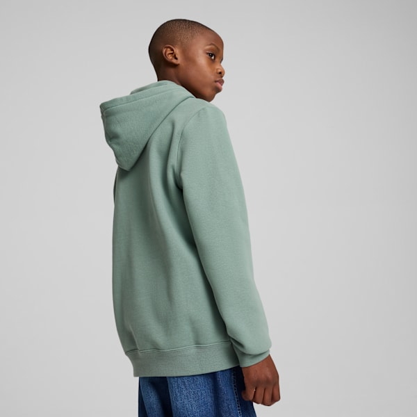 Chandail à capuchon en molleton Essentials Enfant et adolescent, Green Moon, extralarge