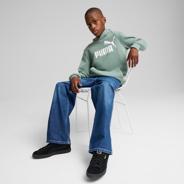 Chandail à capuchon en molleton Essentials Enfant et adolescent, Green Moon, extralarge