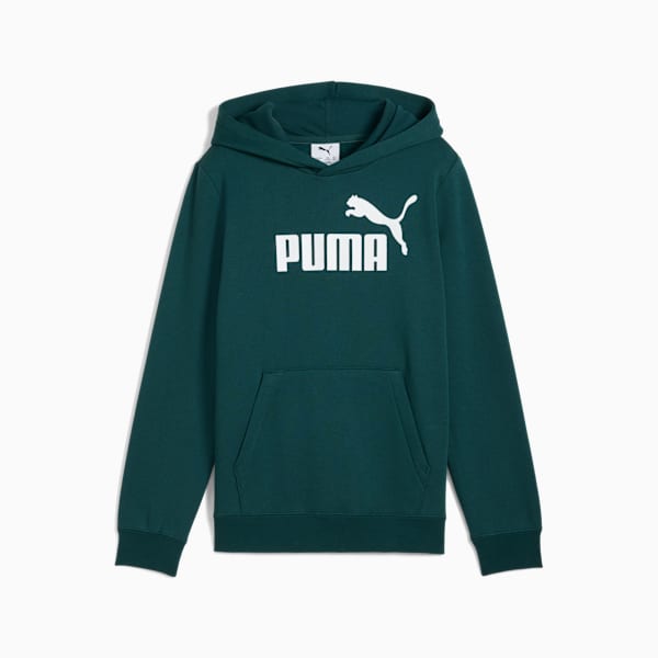 Essentials No. 1 Logo Big Kids' Fleece Hoodie, Green Terrain, extralarge