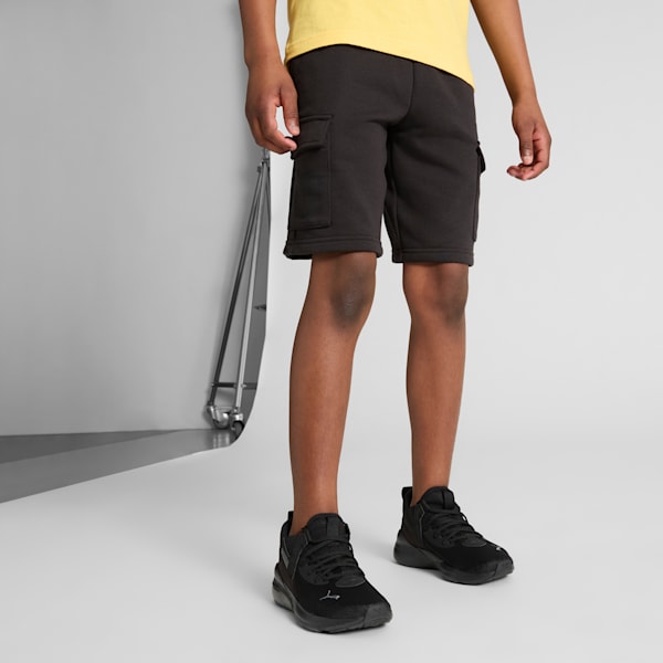 Essentials No. 1 Logo Big Kids' Cargo Shorts, PUMA Black, extralarge