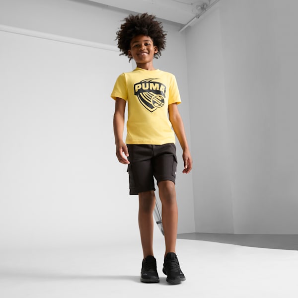 Essentials No. 1 Logo Big Kids' Cargo Shorts, PUMA Black, extralarge