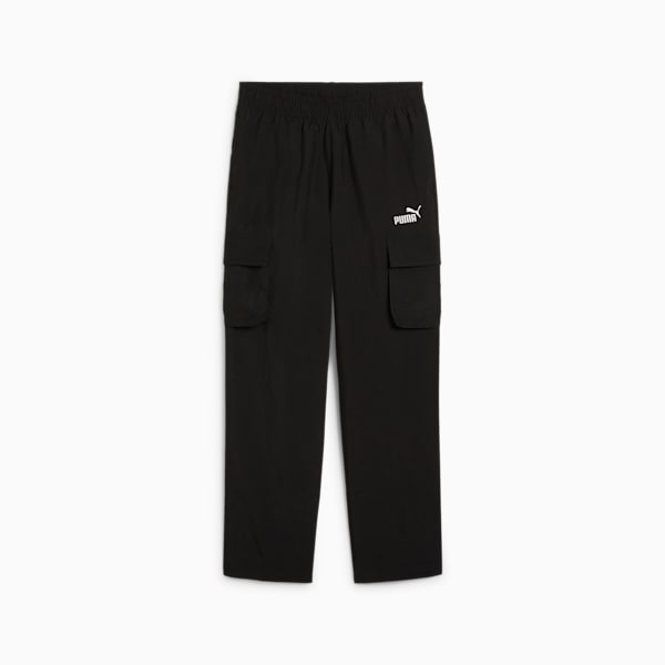 Logotipo Essentials n.º 1 pants cargo tejido para niño grande, PUMA Black, extralarge
