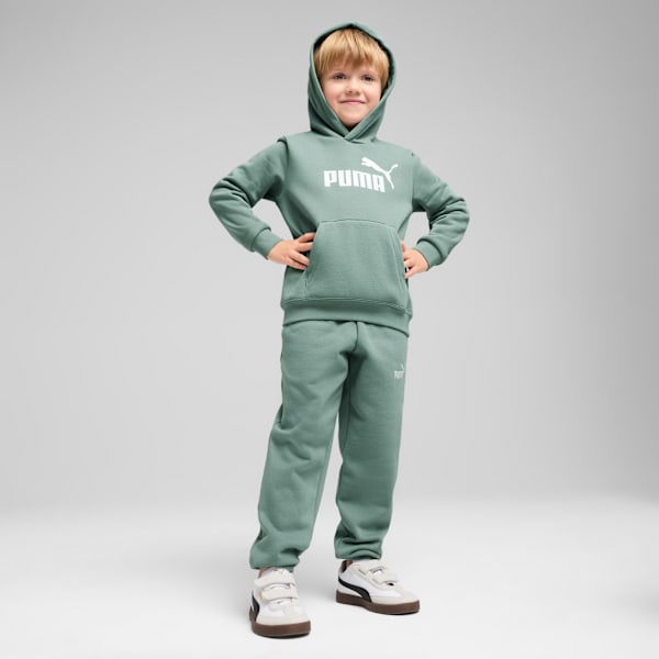 PUMA Essentials Little Kids' Fleece Hoodie, Green Moon, extralarge