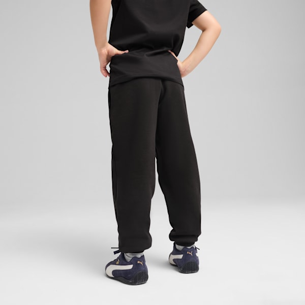 ESS No. 1 Logo Fleece Sweatpants Little Kids, PUMA Black, extralarge