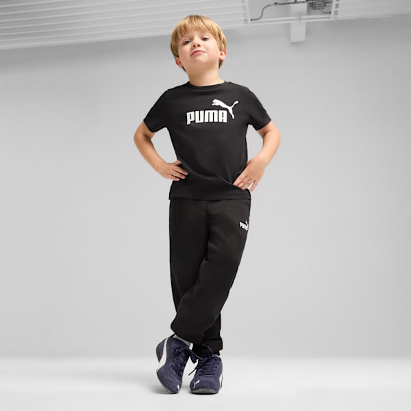 ESS No. 1 Logo Fleece Sweatpants Little Kids, PUMA Black, extralarge