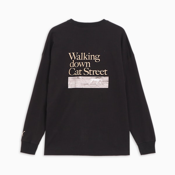 メンズ キャット ストリート フォト 長袖 Tシャツ, PUMA Black, extralarge-JPN
