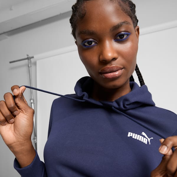 Sudadera con capucha ESS Small Logo para mujer, PUMA Navy, extralarge