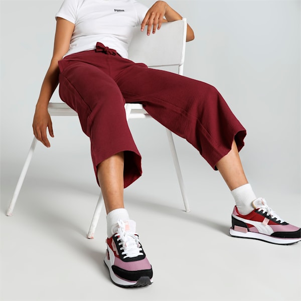 Women's Wide-Leg 7/8 Pants, Team Regal Red, extralarge-IND