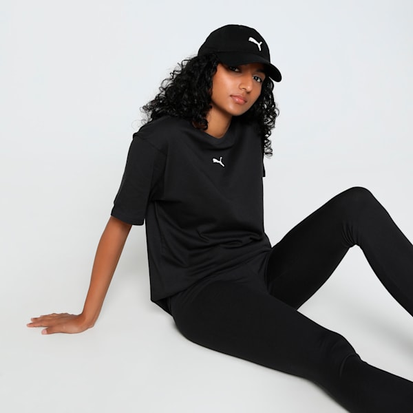 Women's Relaxed Fit Tee, PUMA Black, extralarge-IND