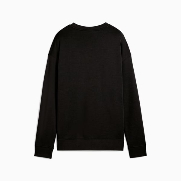 Essentials Small No. 1 Logo Women's Relaxed Crew Sweater, PUMA Black, extralarge
